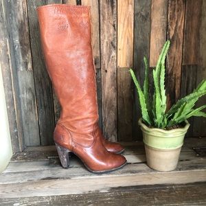 Tall Frye heeled boots